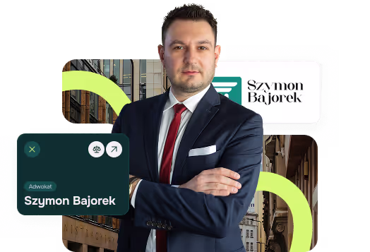 Adwokat Szymon Bajorek właściciel kancelarii prawnej w Warszawie.