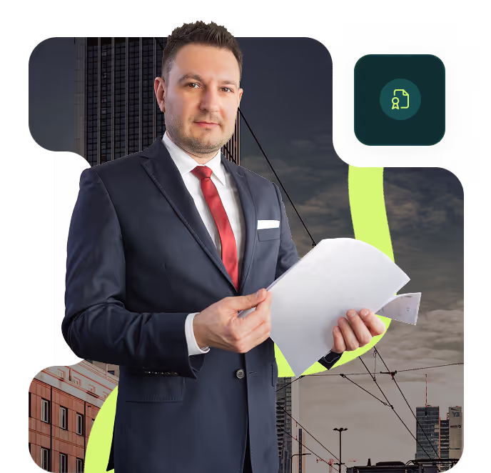 Szymon Bajorek właściciel kancelarii prawnej w Warszawie.